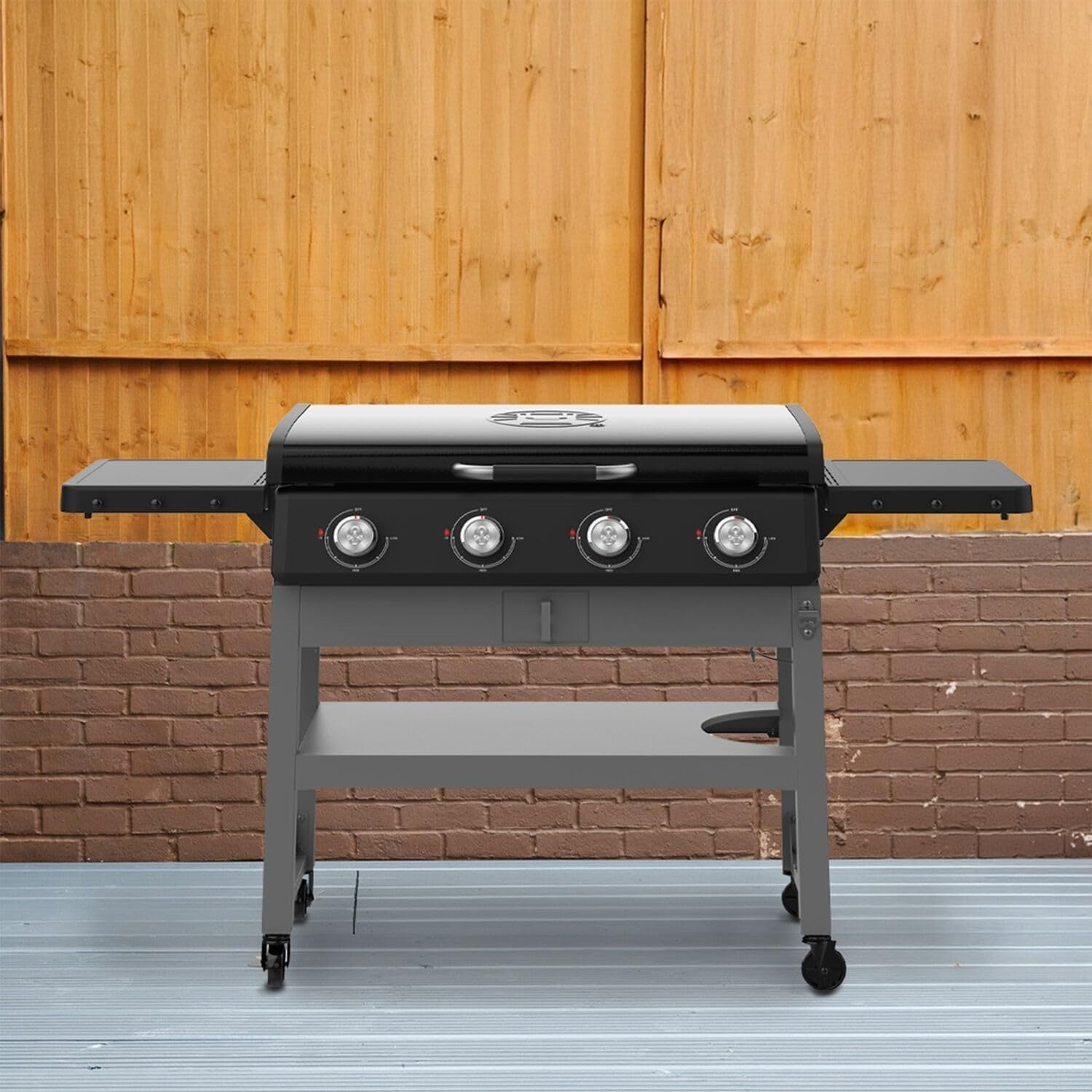 4-Burner Wheeled Propane Flat Top Griddle