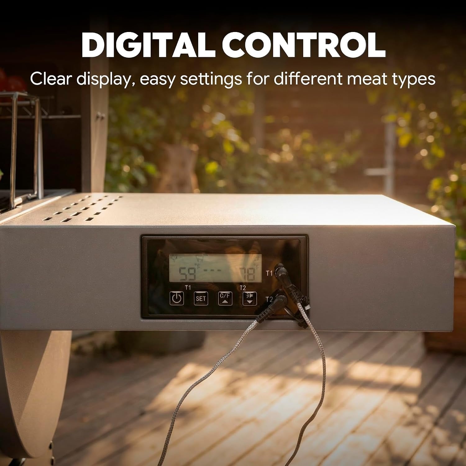 Offset Charcoal BBQ Smoker Grill