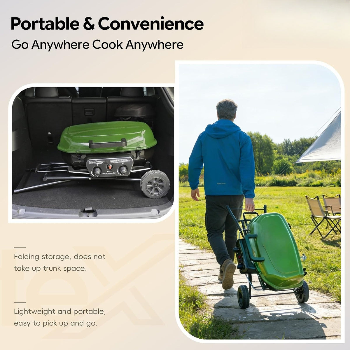 2-Burner Portable Propane Grill