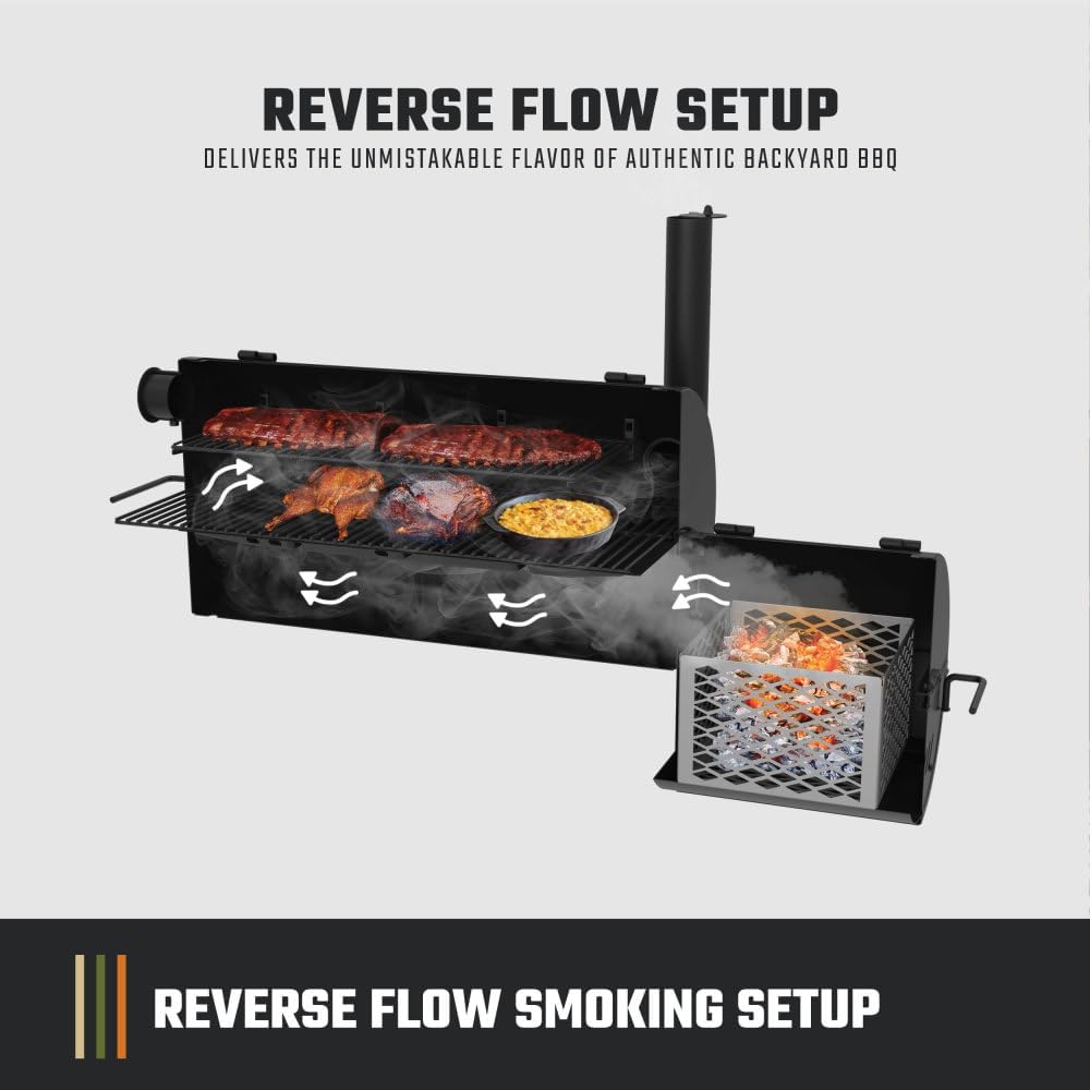 Highland Reverse Flow Offset Smoker Grill