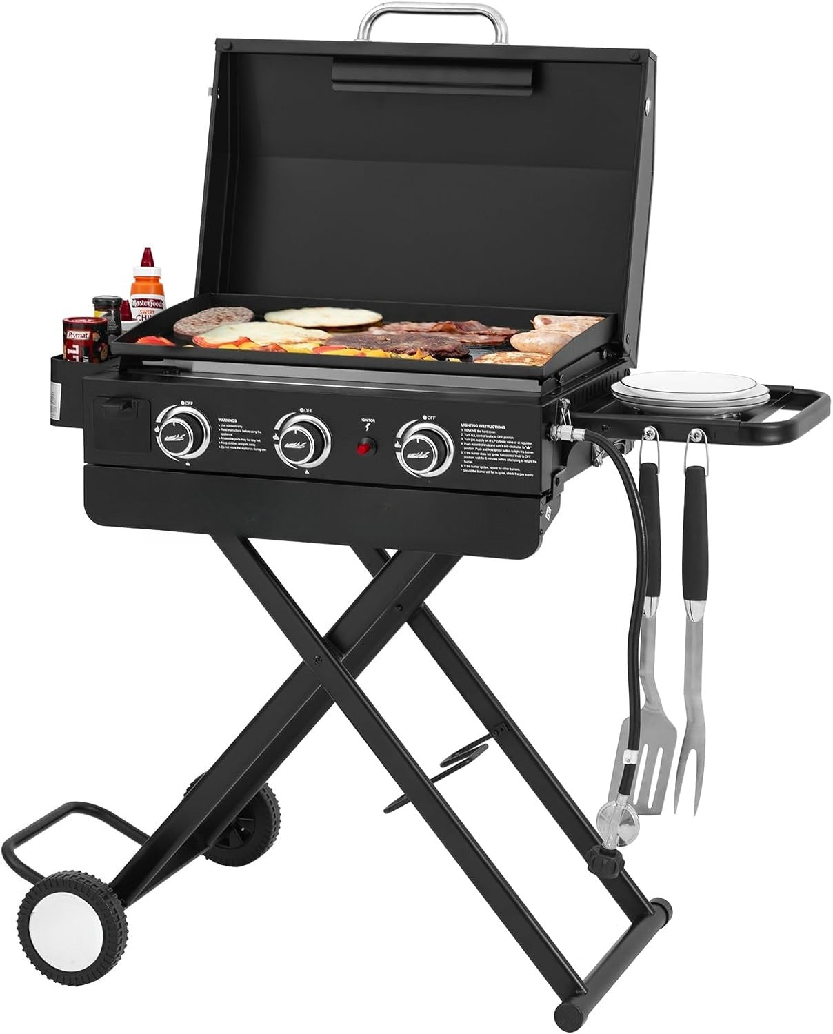 3-Burner Portable Propane Griddle