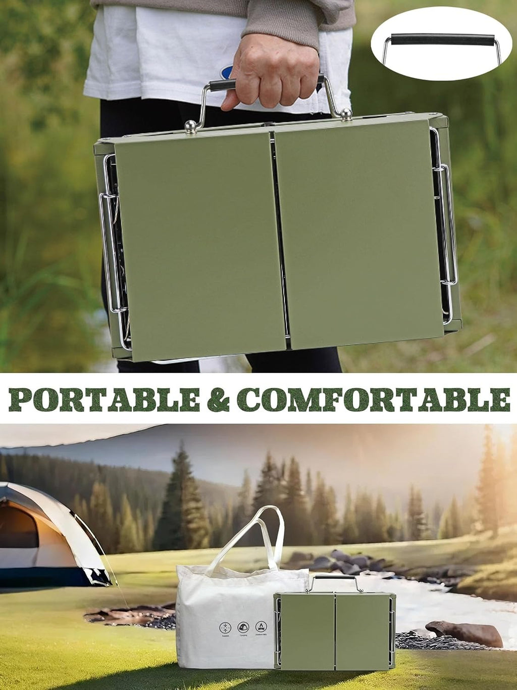Compact Foldable Portable Charcoal Grill