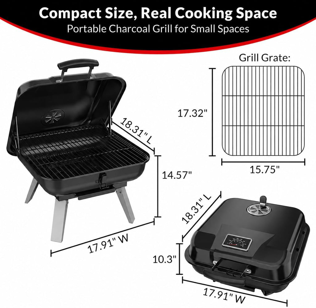 Foldable Tabletop Charcoal Grill