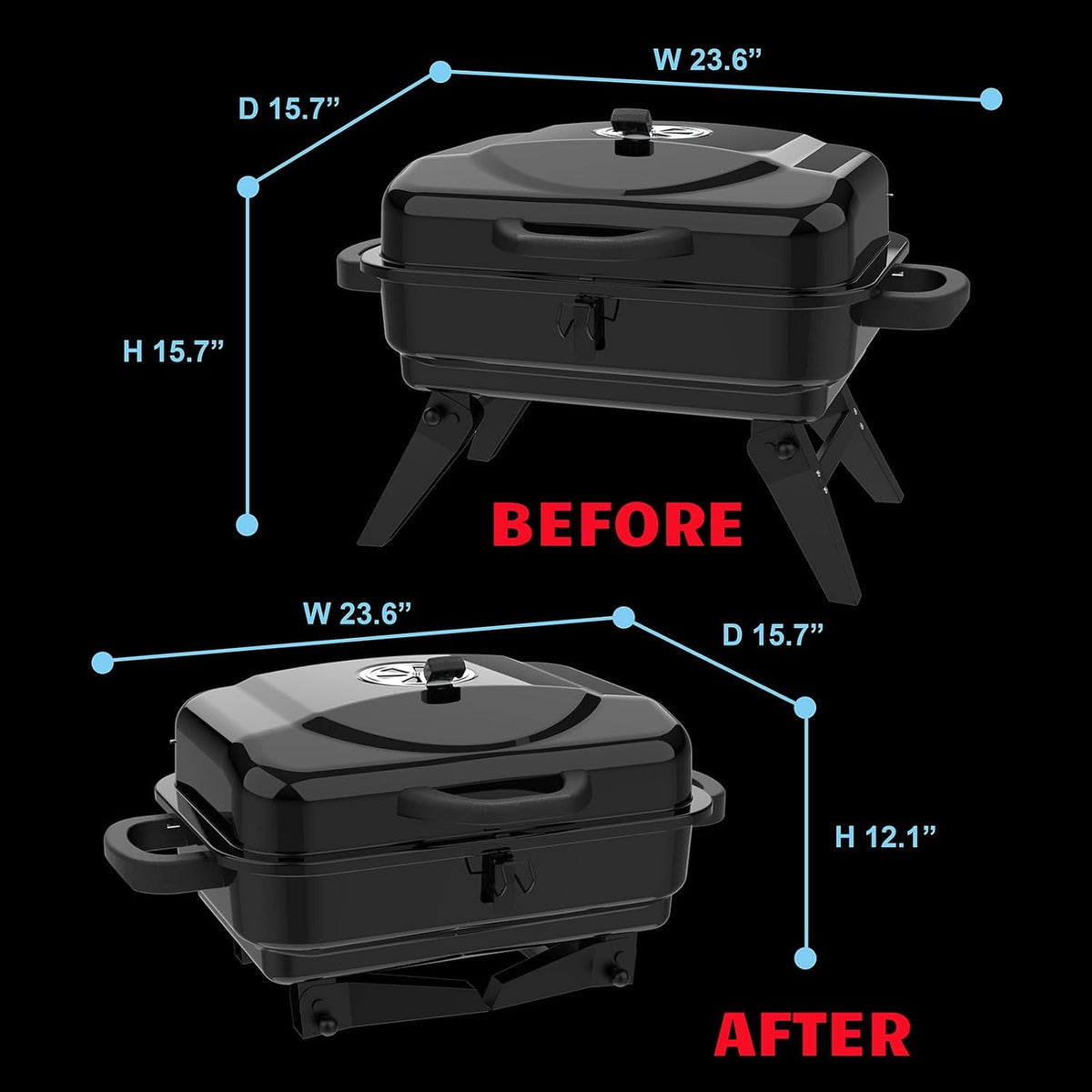 Portable Tabletop Charcoal Grill