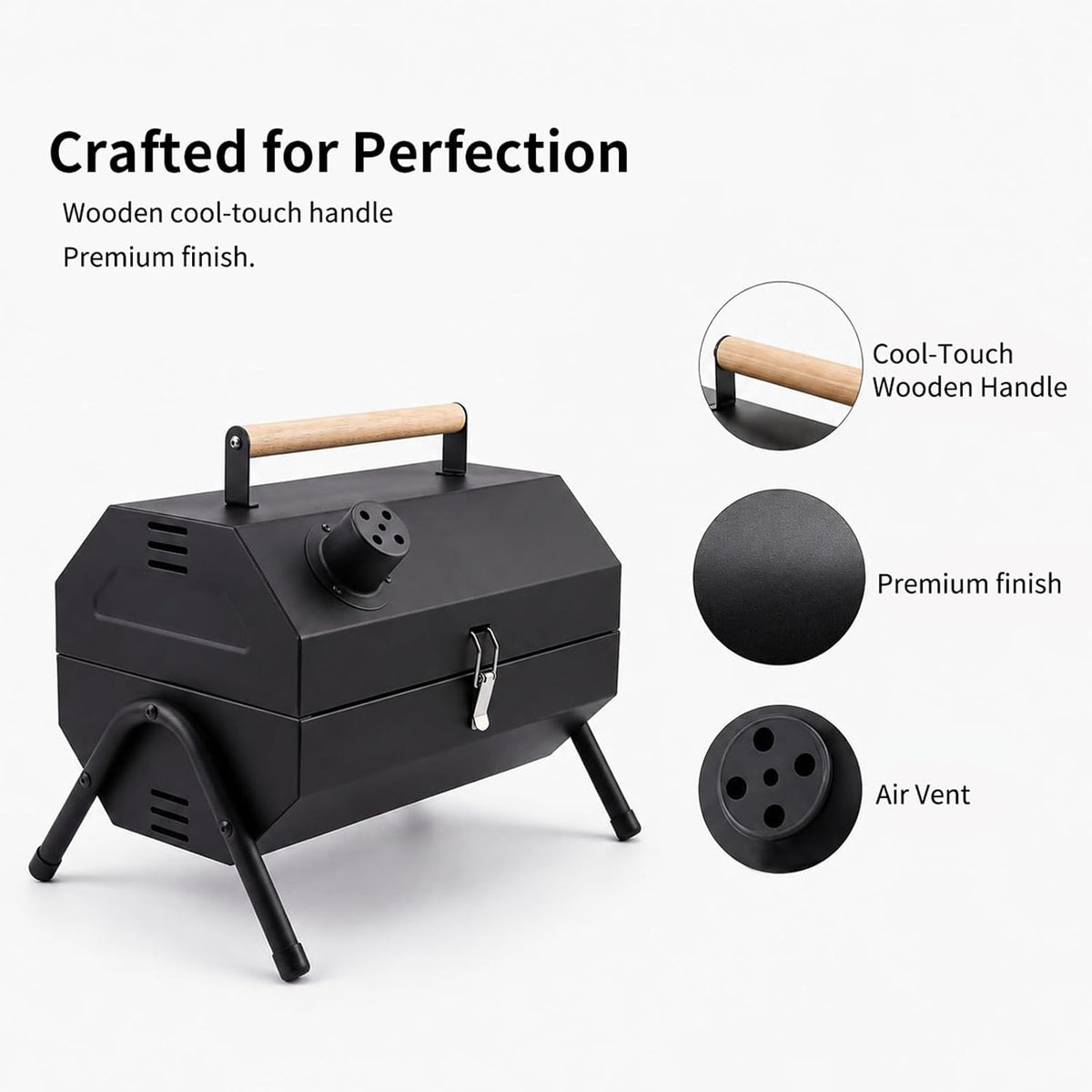 Portable Foldable Tabletop Charcoal Grill