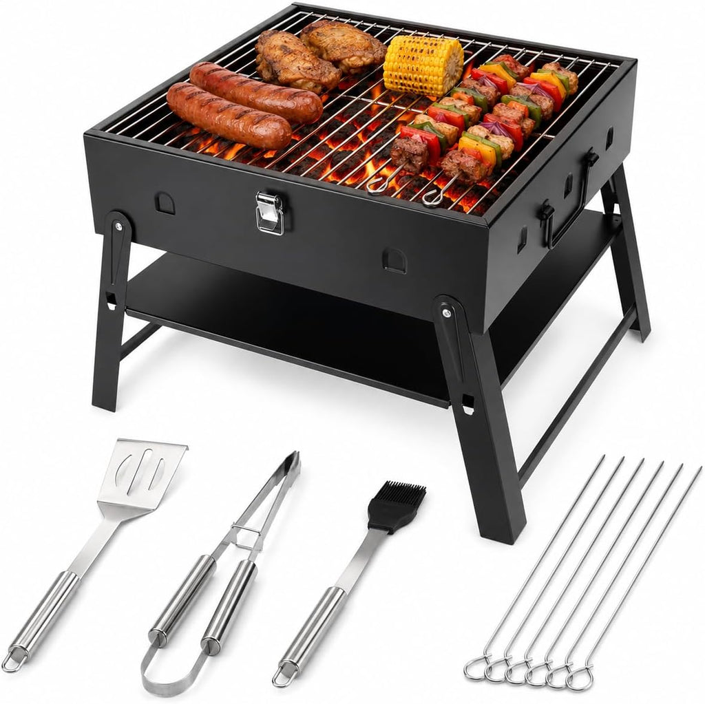 Portable Foldable Tabletop Charcoal Grill
