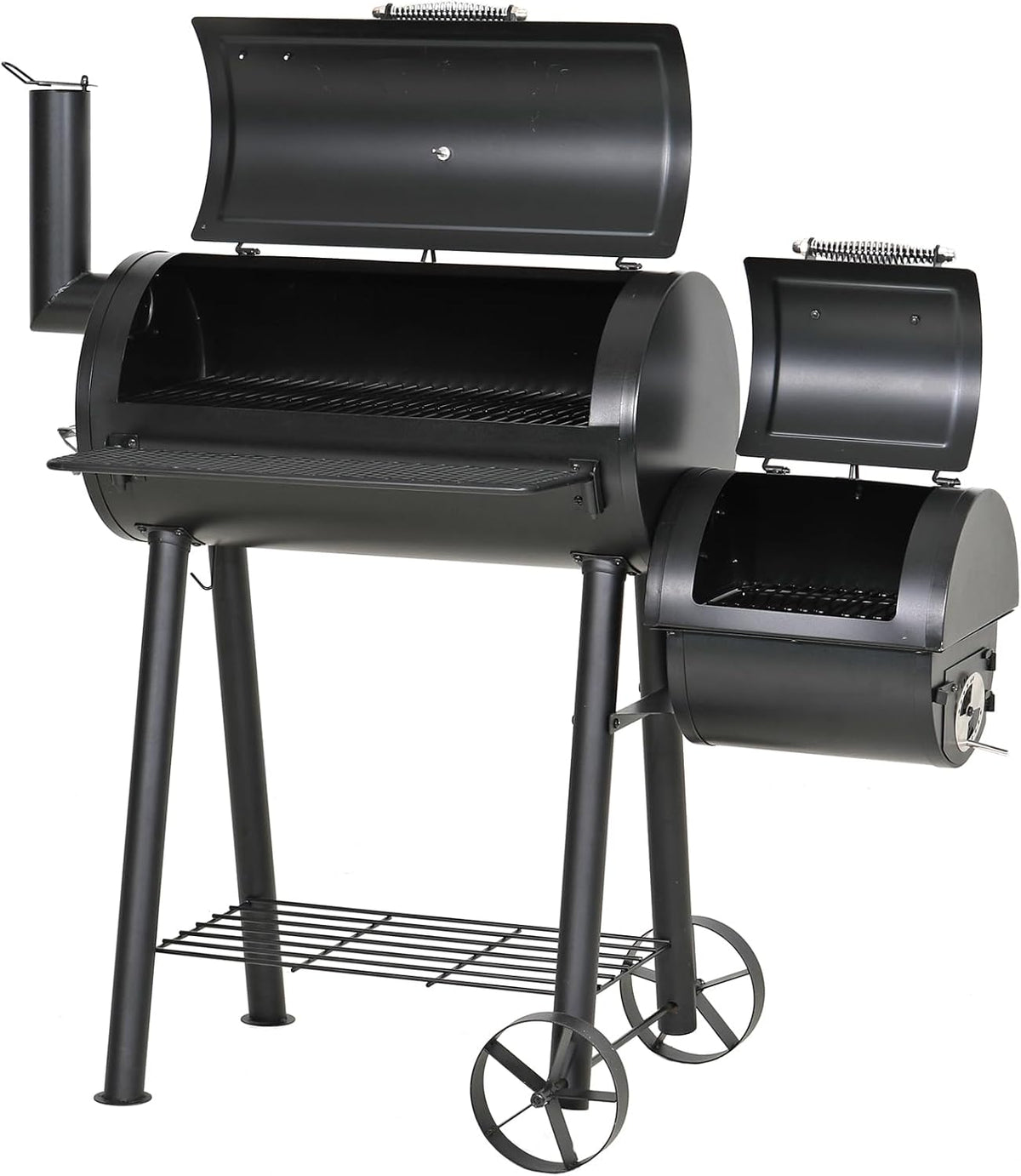 28 Inch 2-in-1 Offset Charcoal Smoker Grill