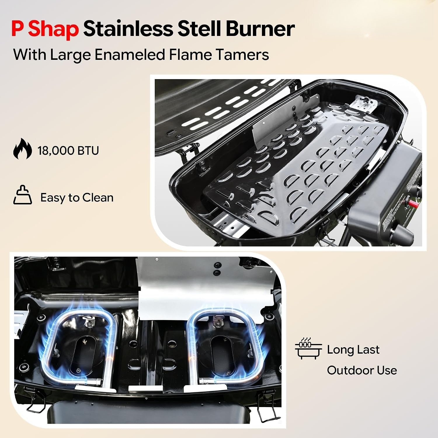 2-Burner Portable Propane Grill