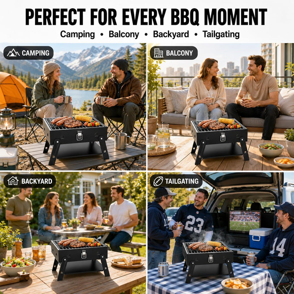 Mini Foldable Tabletop Charcoal Grill