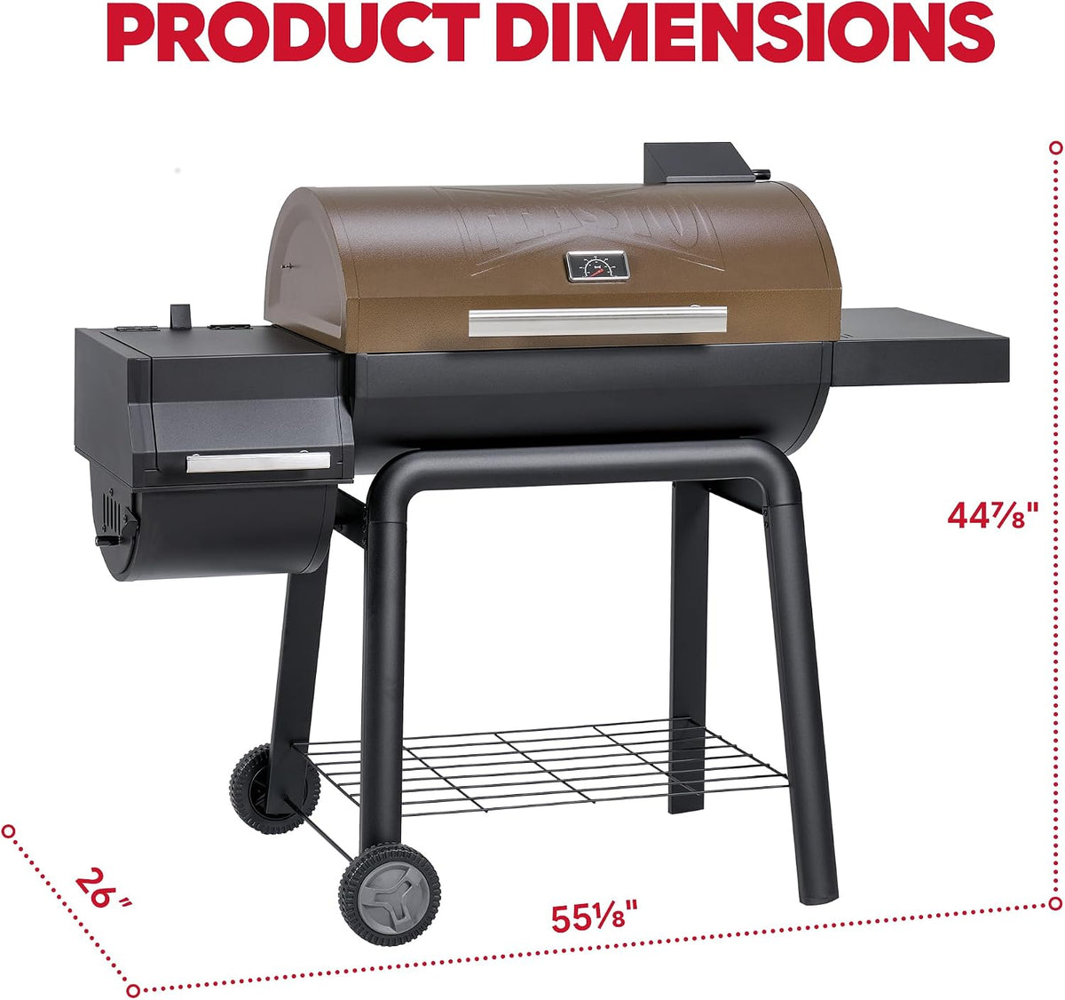 30 Inch Offset Charcoal Smoker Grill