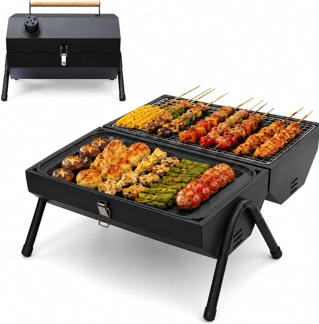 Portable Foldable Tabletop Charcoal Grill