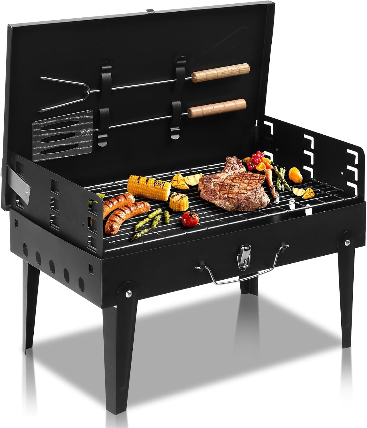 Foldable Portable Tabletop Charcoal Grill