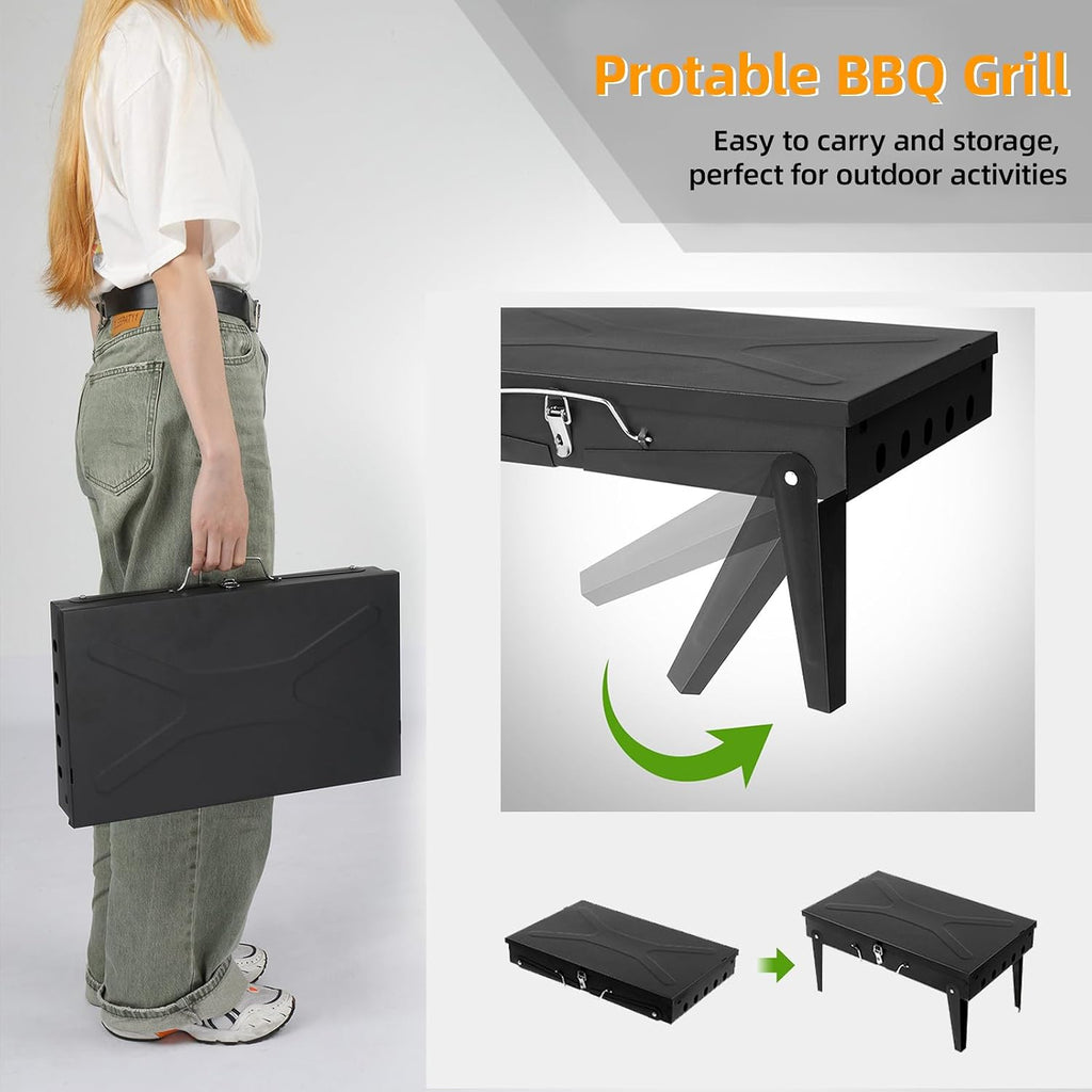 Foldable Portable Tabletop Charcoal Grill
