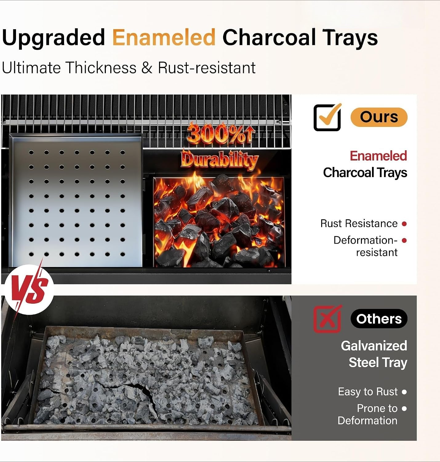 Large Offset Charcoal BBQ Smoker Grill