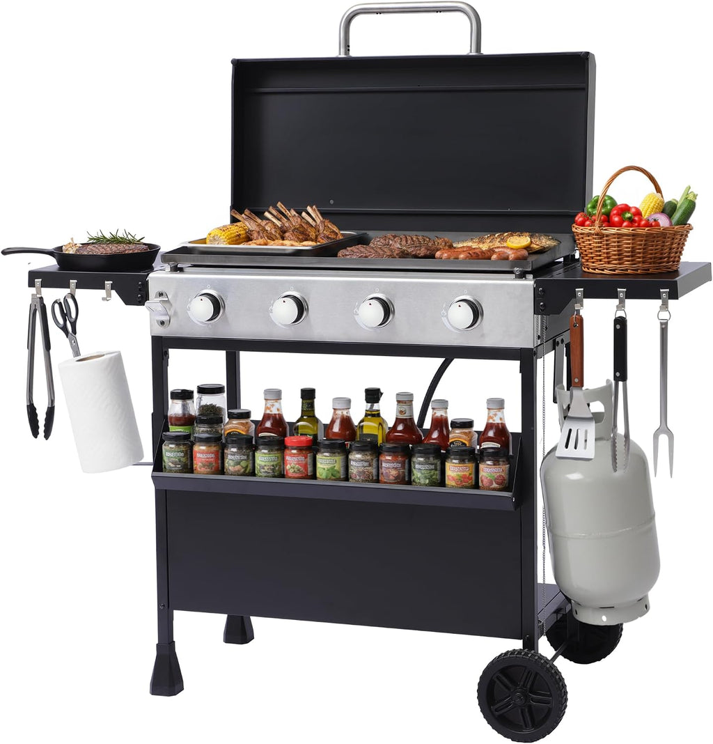 4-Burner Wheeled Propane Griddle