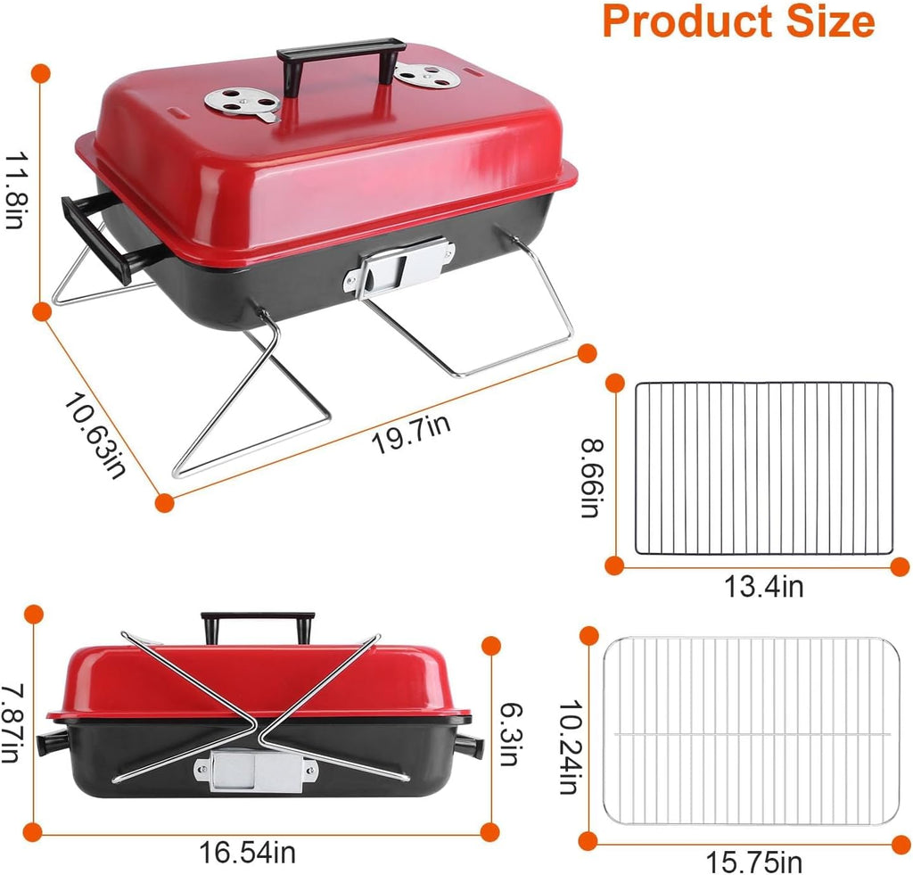 Portable Folding Tabletop Charcoal Grill