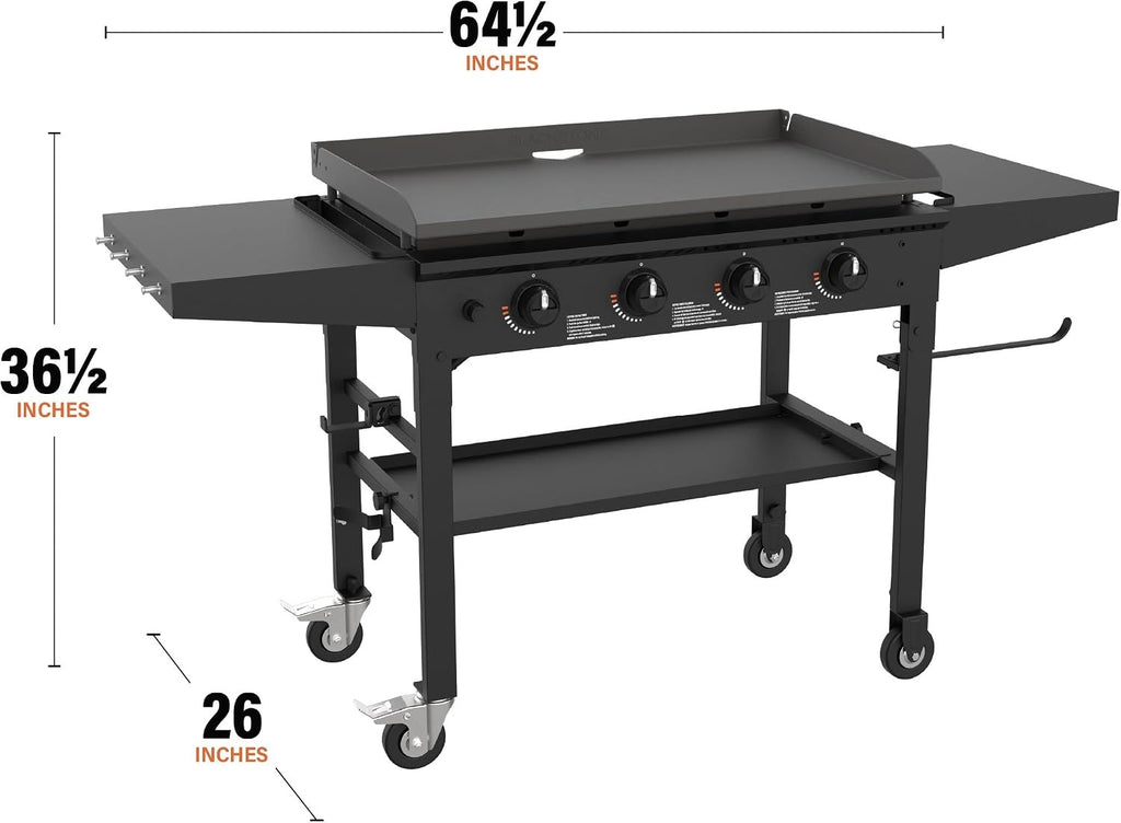4-Burner Foldable Propane Flat Top Griddle
