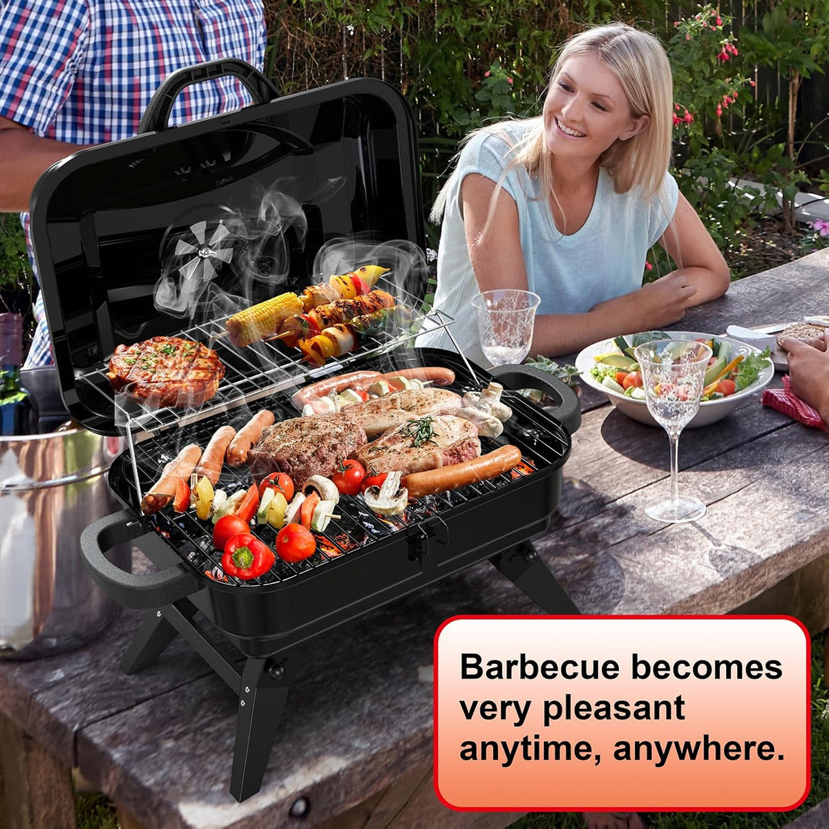 Portable Tabletop Charcoal Grill