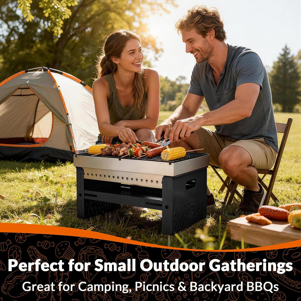 Foldable Portable Charcoal Hibachi Grill