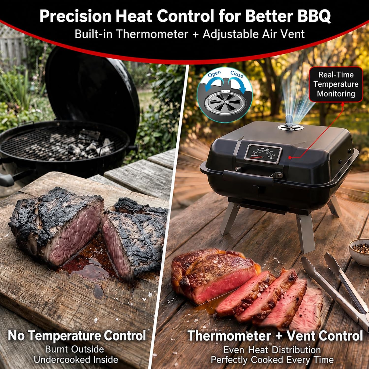 Foldable Tabletop Charcoal Grill