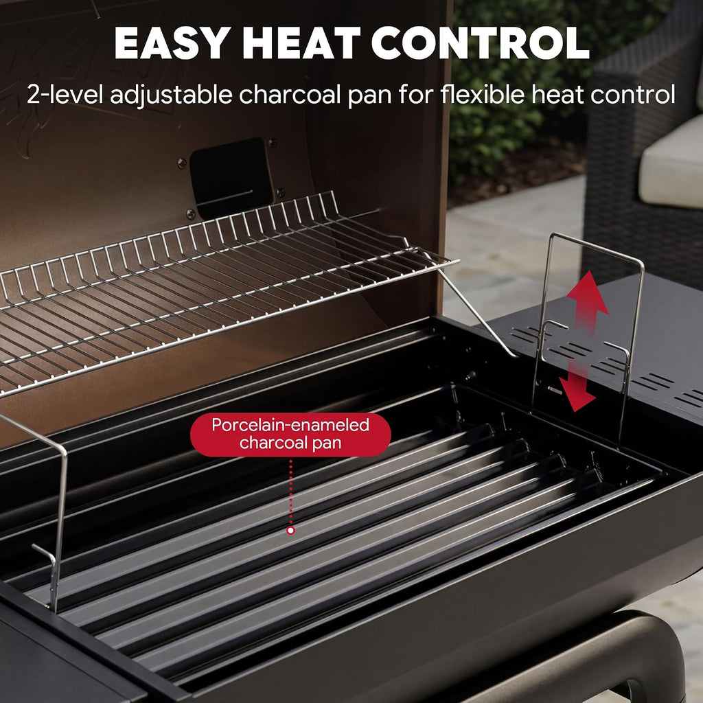 30 Inch Offset Charcoal Smoker Grill