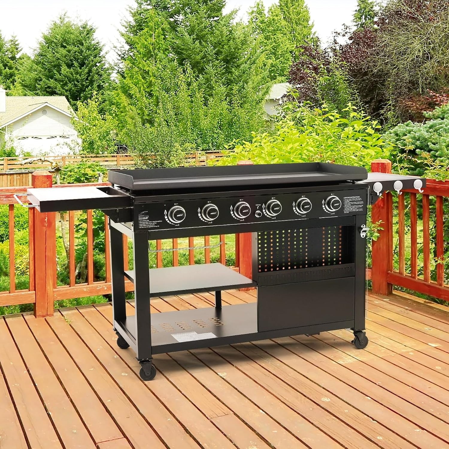 6-Burner Outdoor Propane Flat Top Griddle