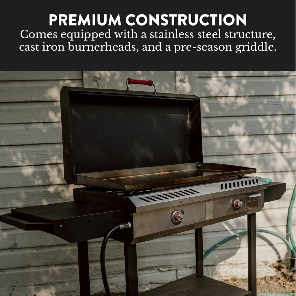 2-Burner Wheeled Propane Griddle Grill