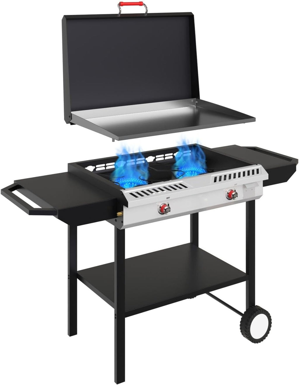 2-Burner Wheeled Propane Griddle Grill