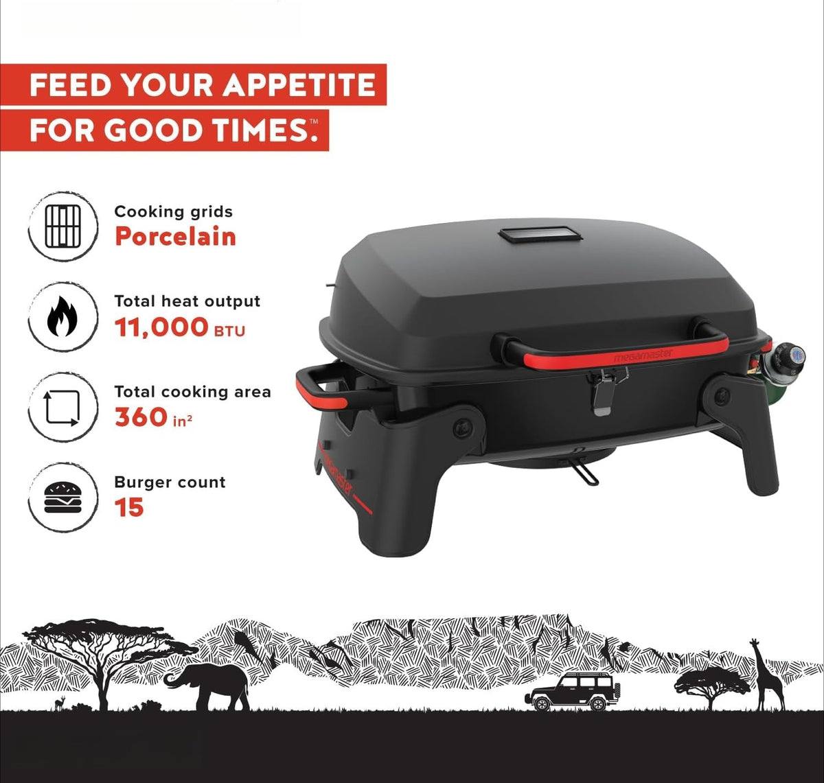 1 Burner Foldable Tabletop Gas Grill